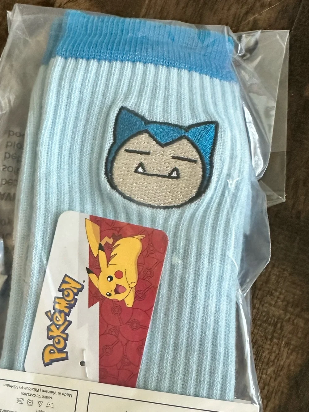 NWT Bioworld Pokemon Light Blue Crew Socks - Sock Size 10-13